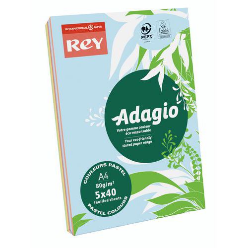 Resma de 500 folhas Adagio – Cor – 80 g