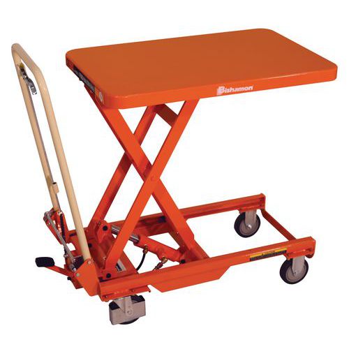 Mesa elevatória móvel Bishamon – capacidade de 150 e 300 kg