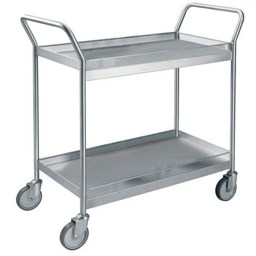 Carro inox com plataformas - 2 plataformas - Capacidade de 300 kg