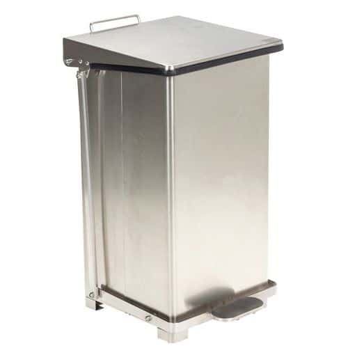 Caixote de lixo industrial em inox com pedal – 45 L ou 90 L - Manutan Expert