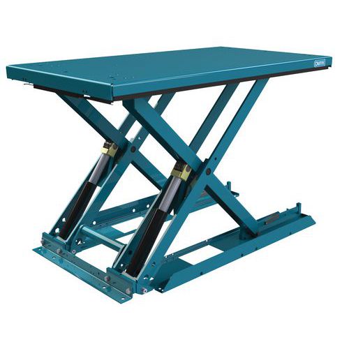 Mesa elevatória ergonómica, fixa e extraplana MX-10 – Capacidade: 1000 kg