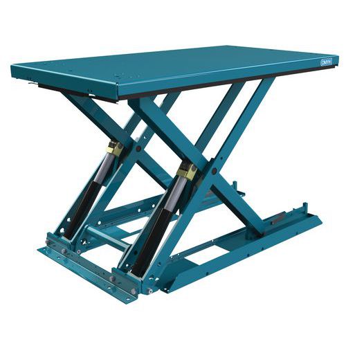 Mesa elevatória ergonómica, fixa e extraplana MX-10 – Capacidade: 1000 kg