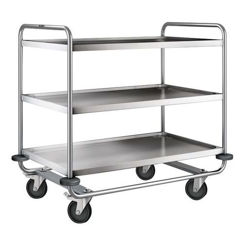 Carro inox - 3 plataformas - Capacidade 200 kg