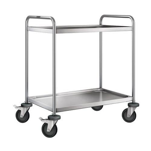 Carro inox - 2 plataformas - Capacidade 120 kg