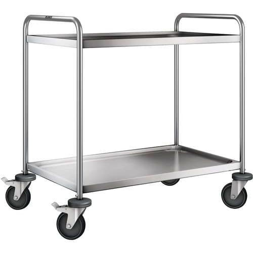 Carro inox - 2 plataformas - Capacidade 120 kg