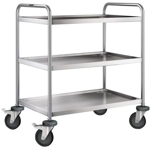 Carro inox - 3 plataformas - Capacidade 120 kg