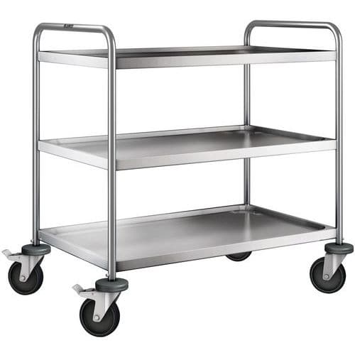 Carro inox - 3 plataformas - Capacidade 120 kg