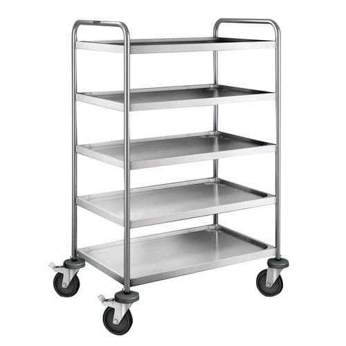 Carro inox - 5 plataformas - Capacidade 120 kg