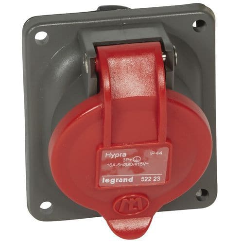 Tomada de mesa de 4 pinos 16 A 400 V IP44 - PLÁSTICO