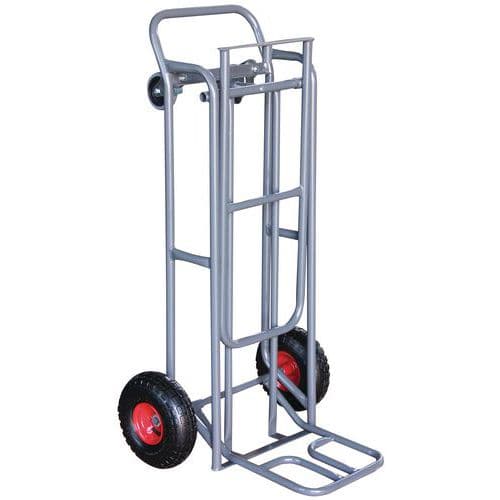 Carro porta-cargas combinado, capacidade de carga de 250 kg - 2 posições - Manutan Expert