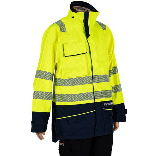 Parka impermeável de alta visibilidade com proteção ARC Torvik amarela – Sioen