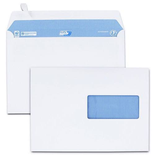 Envelope extra branco com janela 45x100 mm² – caixa de 200 unidades – GPV