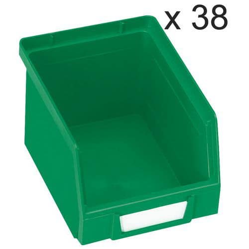 Conjunto de 38 caixas de bico Kangourou - Comprimento de 240 mm - 3,5 L - Manutan Expert