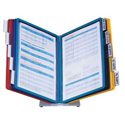 Porta documentos de mesa Vario – 10 bolsas sortidas A4