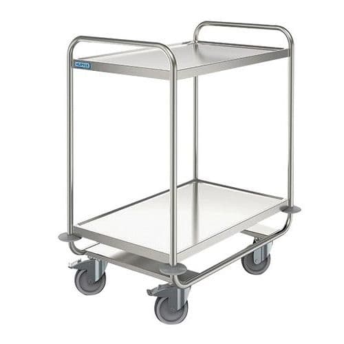 Carro inox - 2 plataformas - Capacidade 160 kg