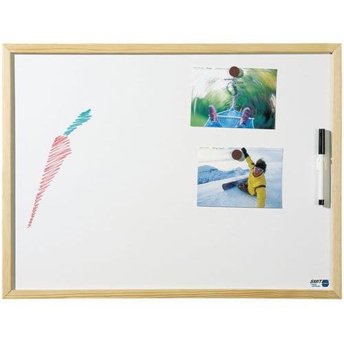 Quadro branco com perfil em madeira