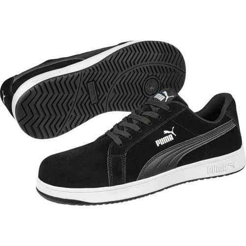 Calçado de segurança ICONIC BLACK LOW S1PL ESD preto – Puma Safety