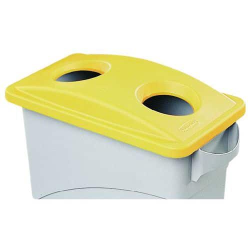 Tampa cinzenta fechada para Slim Jim Vented – 60 L e 87 L – Rubbermaid