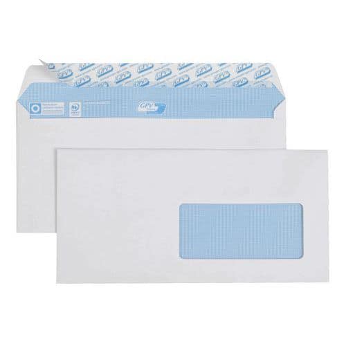 Envelope branco com janela de 90 g – caixa de 500