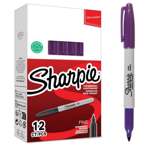 Marcador permanente, ponta fina – caixa de 12 – Sharpie®