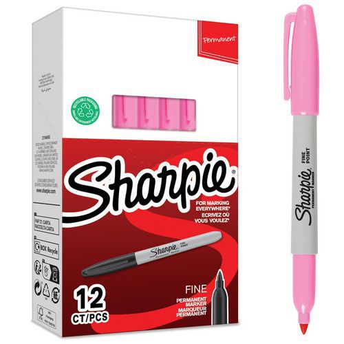 Marcador permanente, ponta fina – caixa de 12 – Sharpie®