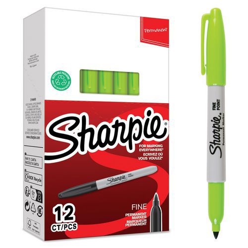 Marcador permanente, ponta fina – caixa de 12 – Sharpie®