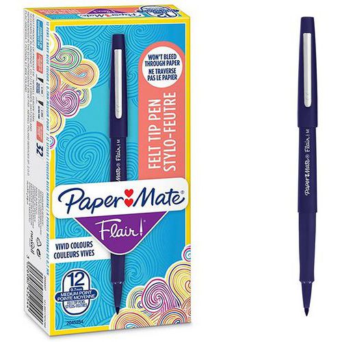 Caixa de 12 canetas de feltro Flair® – Paper Mate®