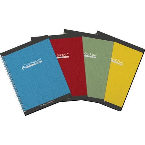 Caderno com encadernação integral Q5/5 reciclado 180 p. – Conquérant