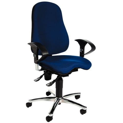 Cadeira de escritório ergonómica Sitness 10 – base cromada