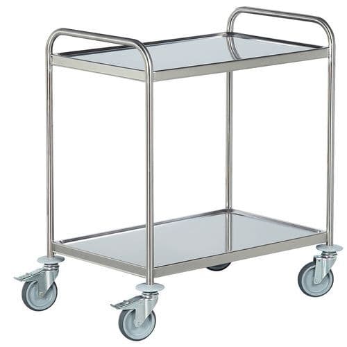 Carro inox - 2 plataformas - Capacidade 120 kg