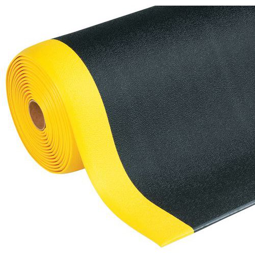 Tapete antifadiga Sof-Tred L 90 - Preto/ Amarelo - Notrax.