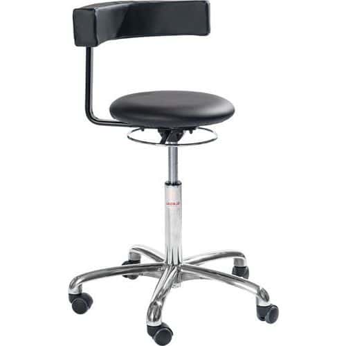 Cadeira Saturn Alu610 - Couro sint. - Baixa - Global Professional Seating