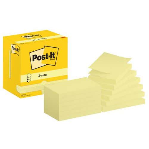 Z-Notes Post-it® de 76x127mm 12 blocos amarelo – Post-it®