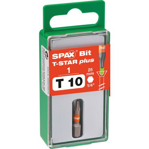 Ponta de aparafusadora para parafusos T-Star Plus T10 a T40 (TX) - Spax