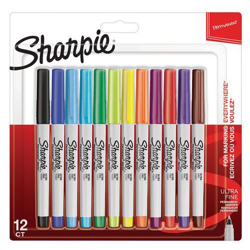 Marcador permanente Sharpie – Ponta fina – Sortidos