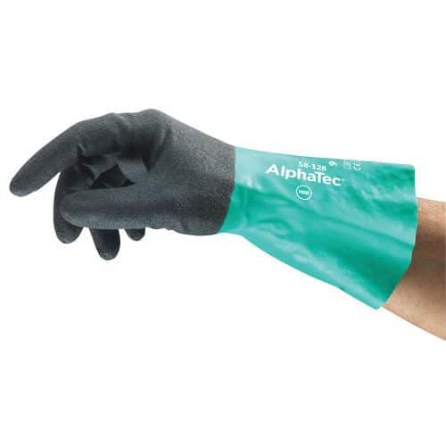 Luvas ergonómicas em nitrilo AlphaTec® 58-128 – Ansell