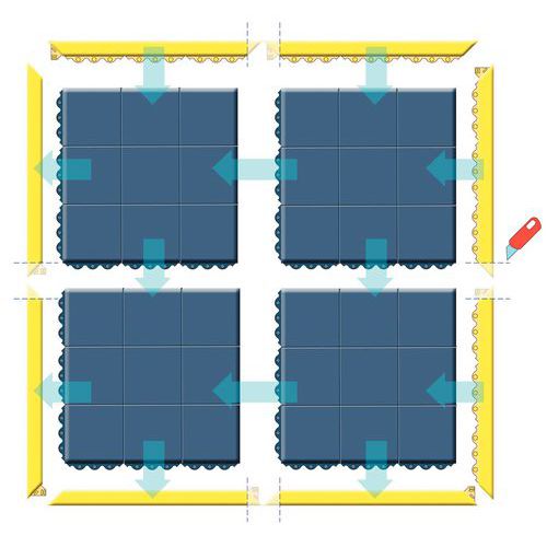 Rebordo para placa antifadiga especial soldadura - Notrax