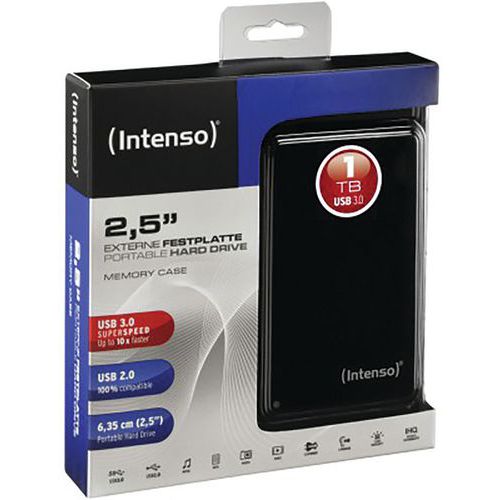 Disco rígido DD, EXT. 2,5'' USB 3.0 – 1 TB preto – Intenso