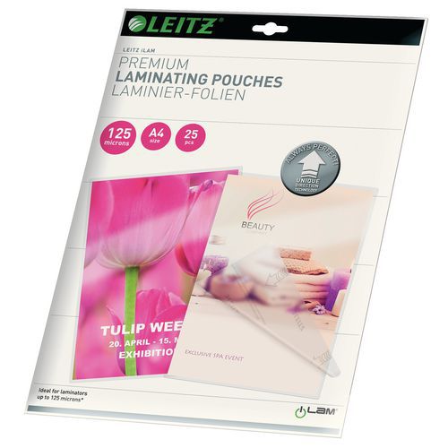 Bolsa de plastificação UDT, A4, 125 mícrones, conjunto de 25 Leitz