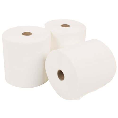 Rolo de toalhetes Autocut – Pasta de celulose pura – Branco - Manutan Expert