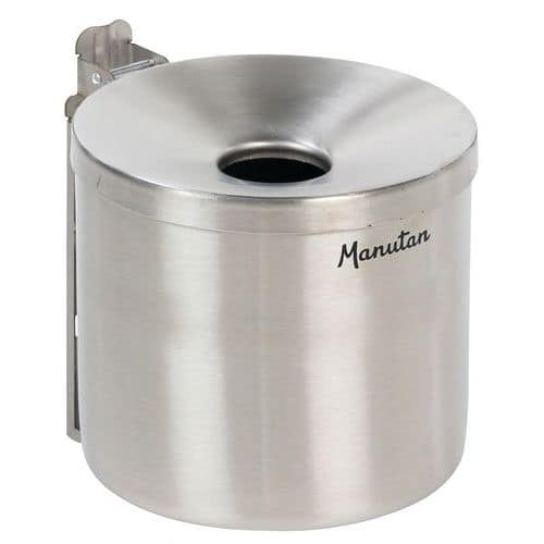 Cinzeiro de parede em inox – 1,5 L - Manutan Expert