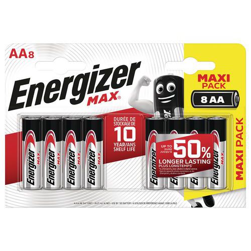 Pilha Max AA – conjunto de 8 – Energizer