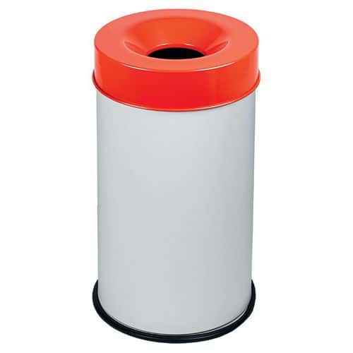 Cesto branco antifogo com tampa, de 50 L