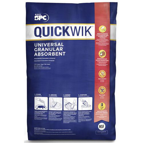 Granulados absorvente universal Quickwik – fibra coco – 50 L