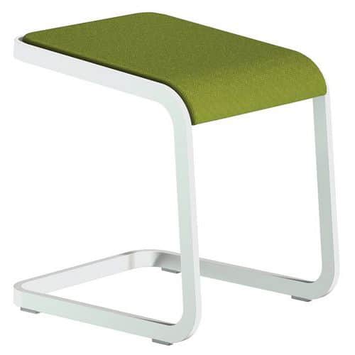 Banco individual baixo e ergonómico com base branca C-Stool