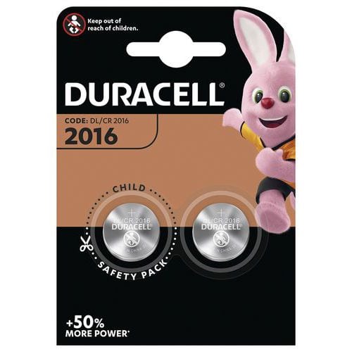 Pilha de botão de lítio CR2016 – conjunto de 2 – Duracell