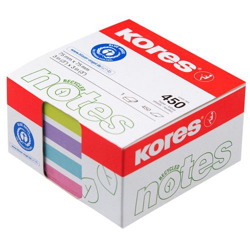 Nota reposicionável cubo pastel – Kores