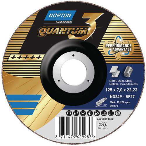 Disco de rebarbagem Quantum 3 Metal – Norton