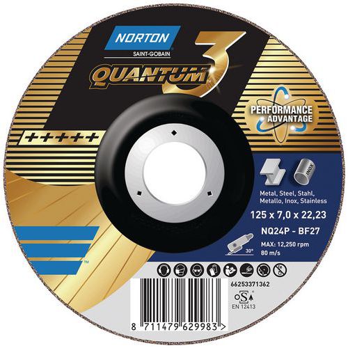 Disco de rebarbagem Quantum 3 Metal – Norton