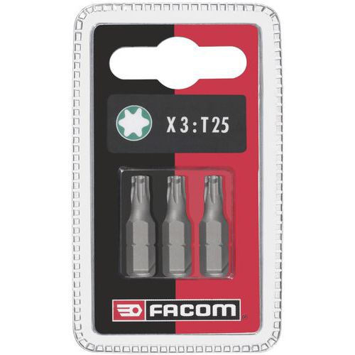 Conjunto de 3 pontas para parafusos TORX® – EX.1 – Facom